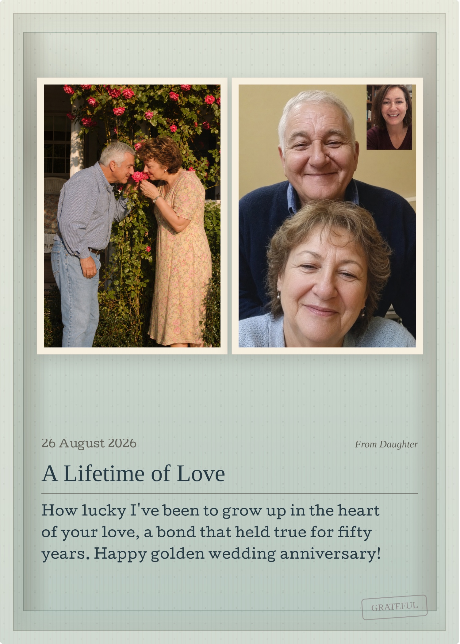 A Lifetime of Love sample Single Memory