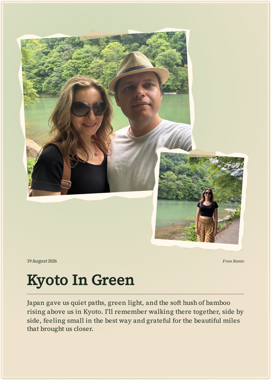 Kyoto In Green, a finished Pamtiva travel memory